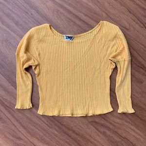 Totally 80’s Yellow Ribbed Top